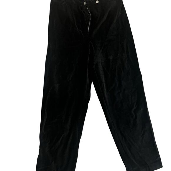 Liz Claiborne Pants - 🖤 Crazy Horse by Liz Claiborne Women’s Black Velvet Pants – Size 12